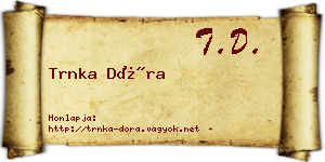 Trnka Dóra névjegykártya