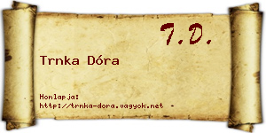 Trnka Dóra névjegykártya